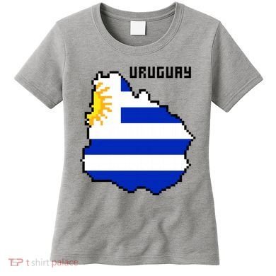 Uruguay 8 Bit Pixelated Women's T-Shirt