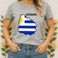 Uruguay 8 Bit Pixelated Women's T-Shirt thumb 2