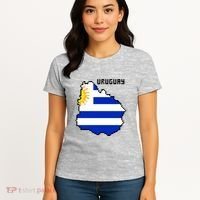 Uruguay 8 Bit Pixelated Women's T-Shirt thumb 4