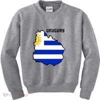 Uruguay 8 Bit Pixelated Kids Sweatshirt thumb 0