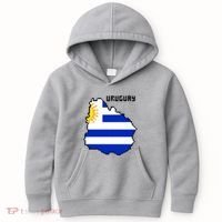 Uruguay 8 Bit Pixelated Kids Hoodie thumb 0