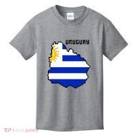 Uruguay 8 Bit Pixelated Kids T-Shirt thumb 0