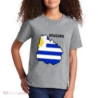 Uruguay 8 Bit Pixelated Kids T-Shirt thumb 2