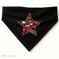 USA American 4th Of July Pattern Star USA-Made Doggie Bandana thumb 0