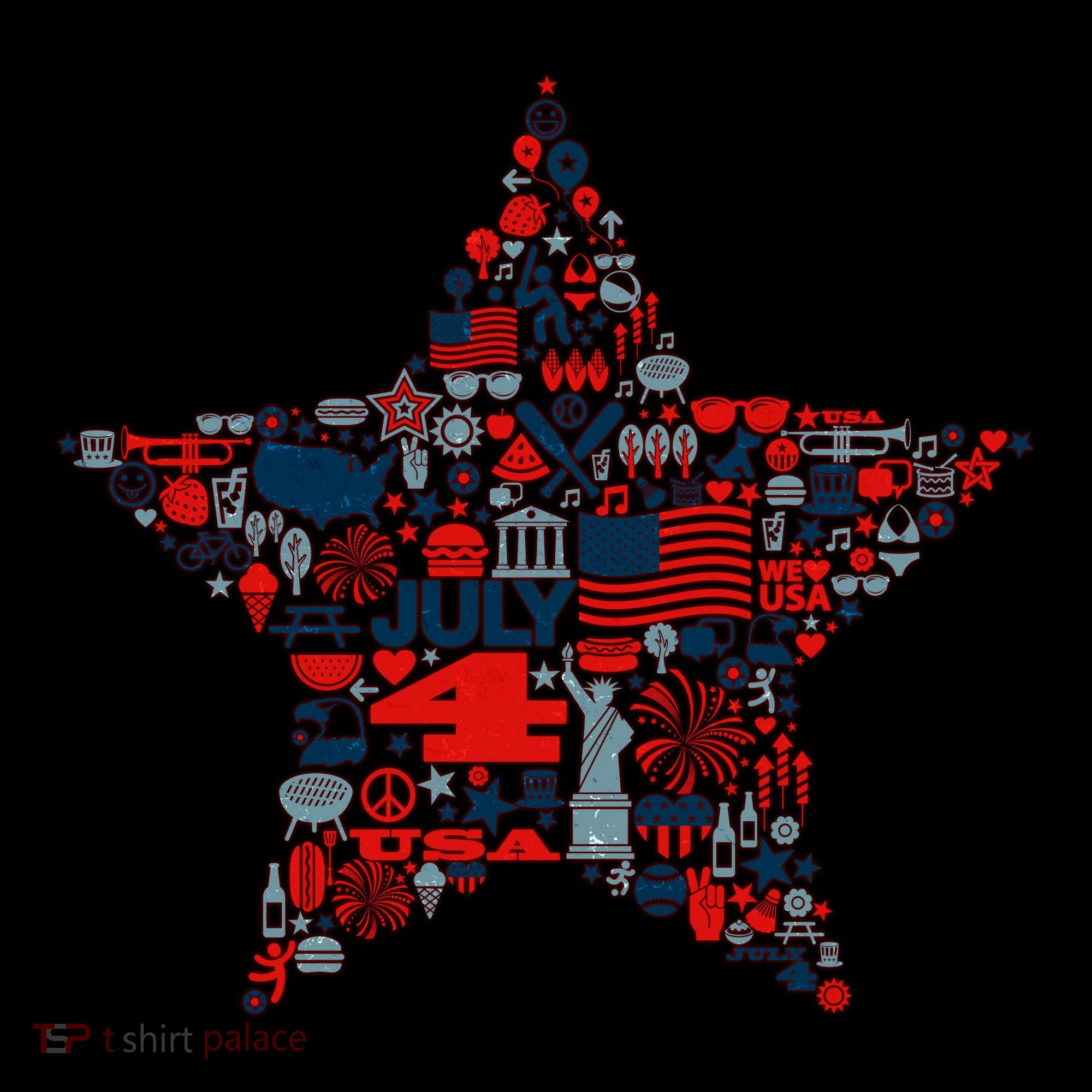 USA American 4th Of July Pattern Star Coffee Mug