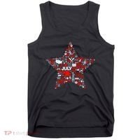 USA American 4th Of July Pattern Star Tank Top thumb 0