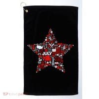USA American 4th Of July Pattern Star Golf Towel thumb 0
