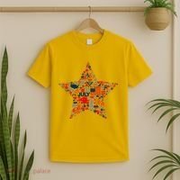 USA American 4th Of July Pattern Star T-Shirt thumb 2
