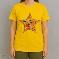 USA American 4th Of July Pattern Star T-Shirt thumb 4
