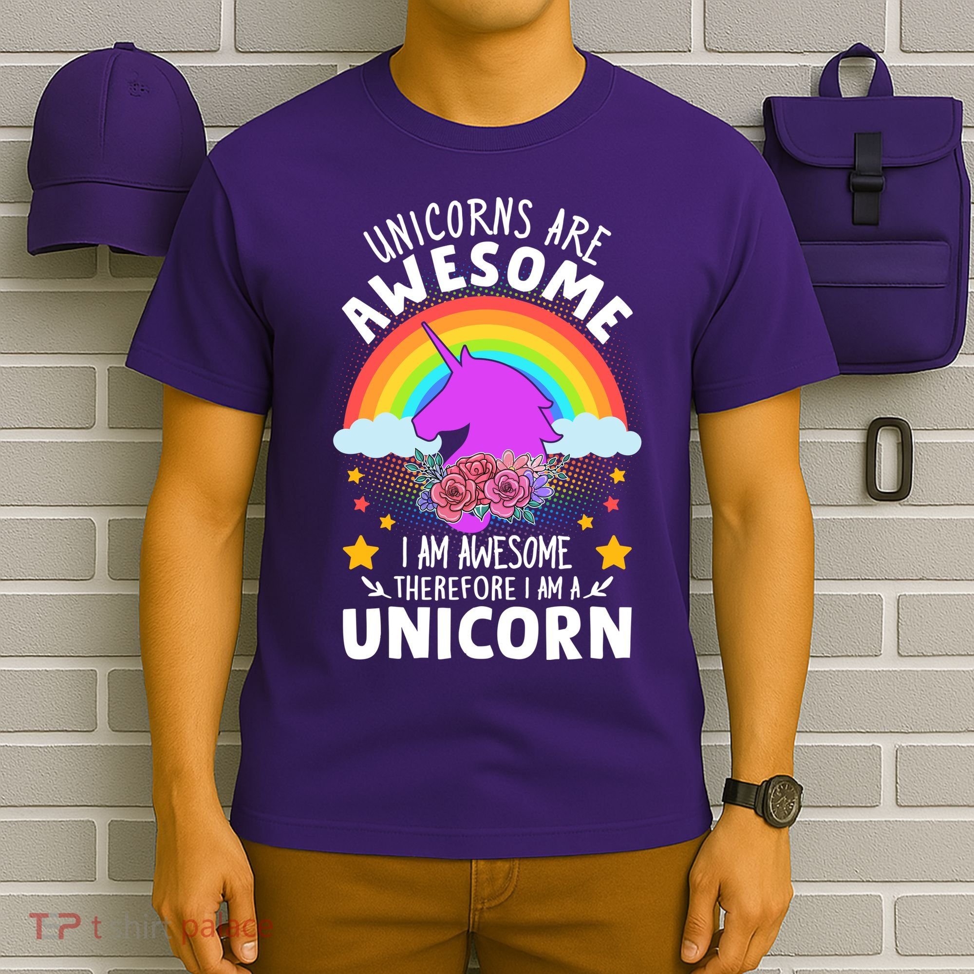 Unicorns Are Awesome I Am Awesome Therefore I Am A Unicorn T-Shirt