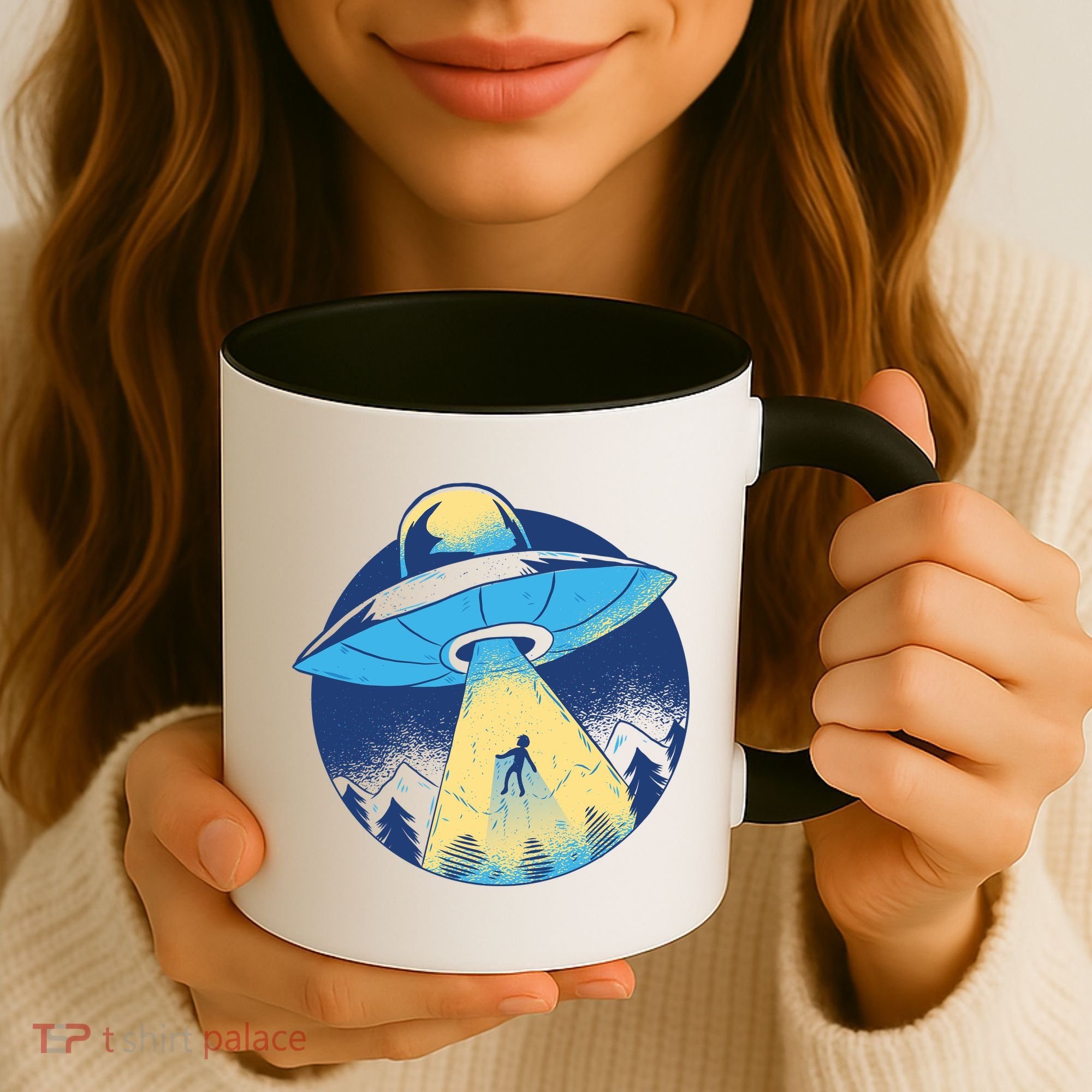 Ufo Alien Abduction Flying Saucer Area 51 Conspiracy Coffee Mug