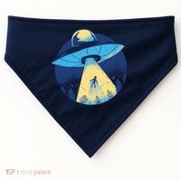 Ufo Alien Abduction Flying Saucer Area 51 Conspiracy USA-Made Doggie Bandana thumb 0