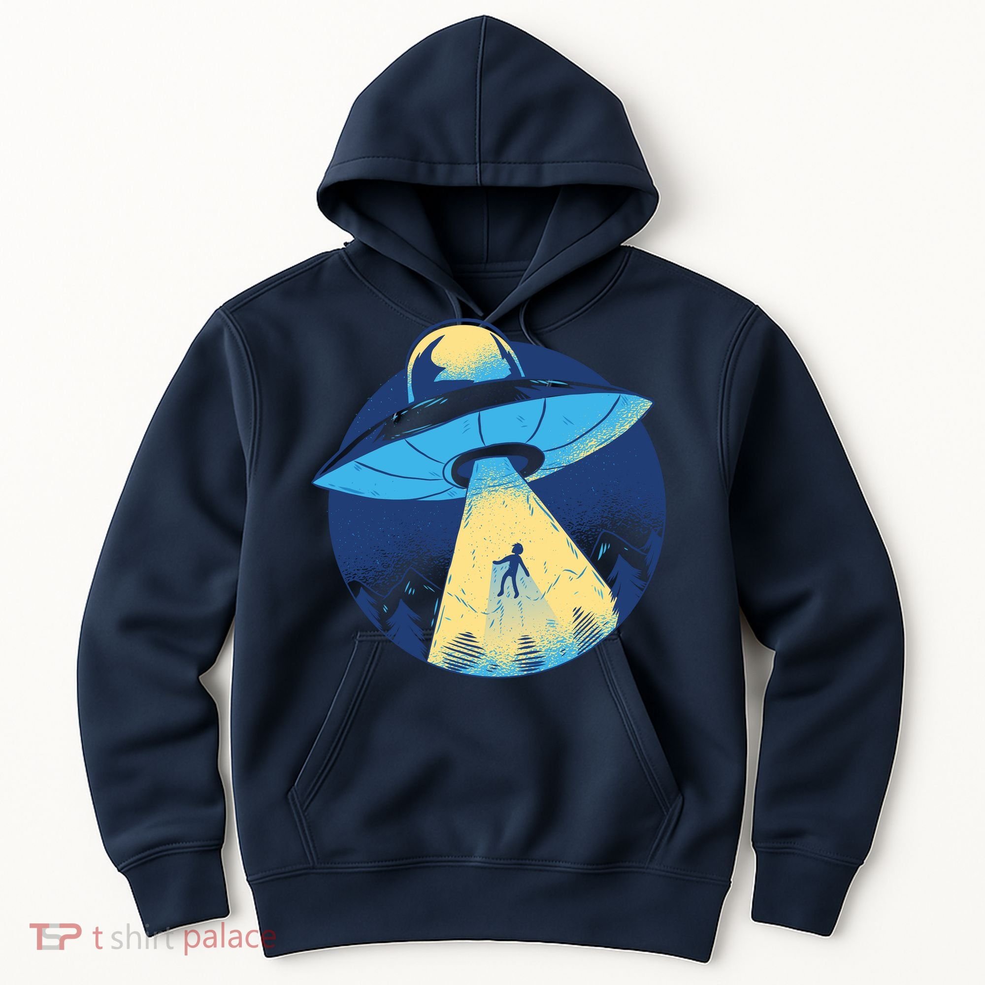 Ufo Alien Abduction Flying Saucer Area 51 Conspiracy Hoodie
