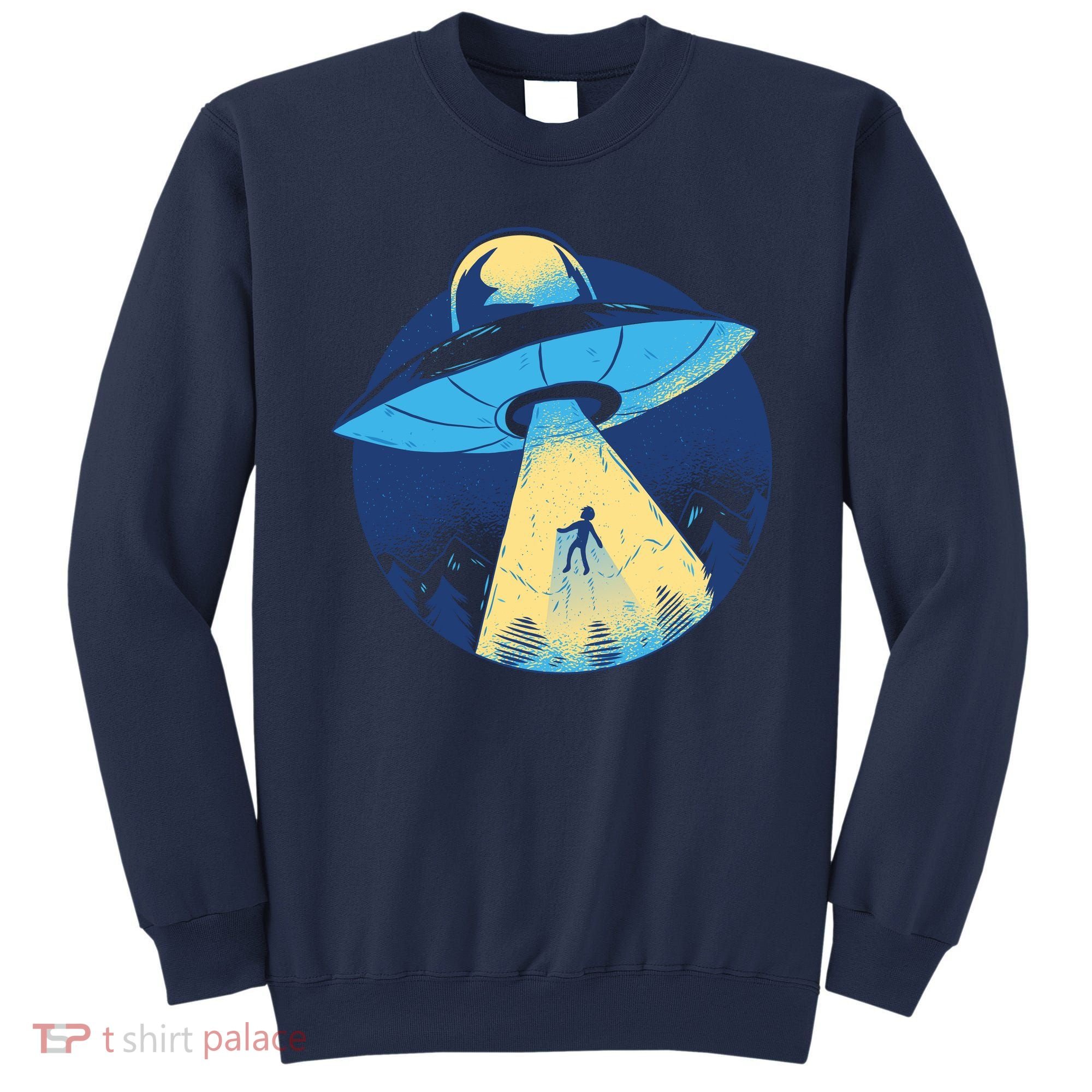 Ufo Alien Abduction Flying Saucer Area 51 Conspiracy Sweatshirt