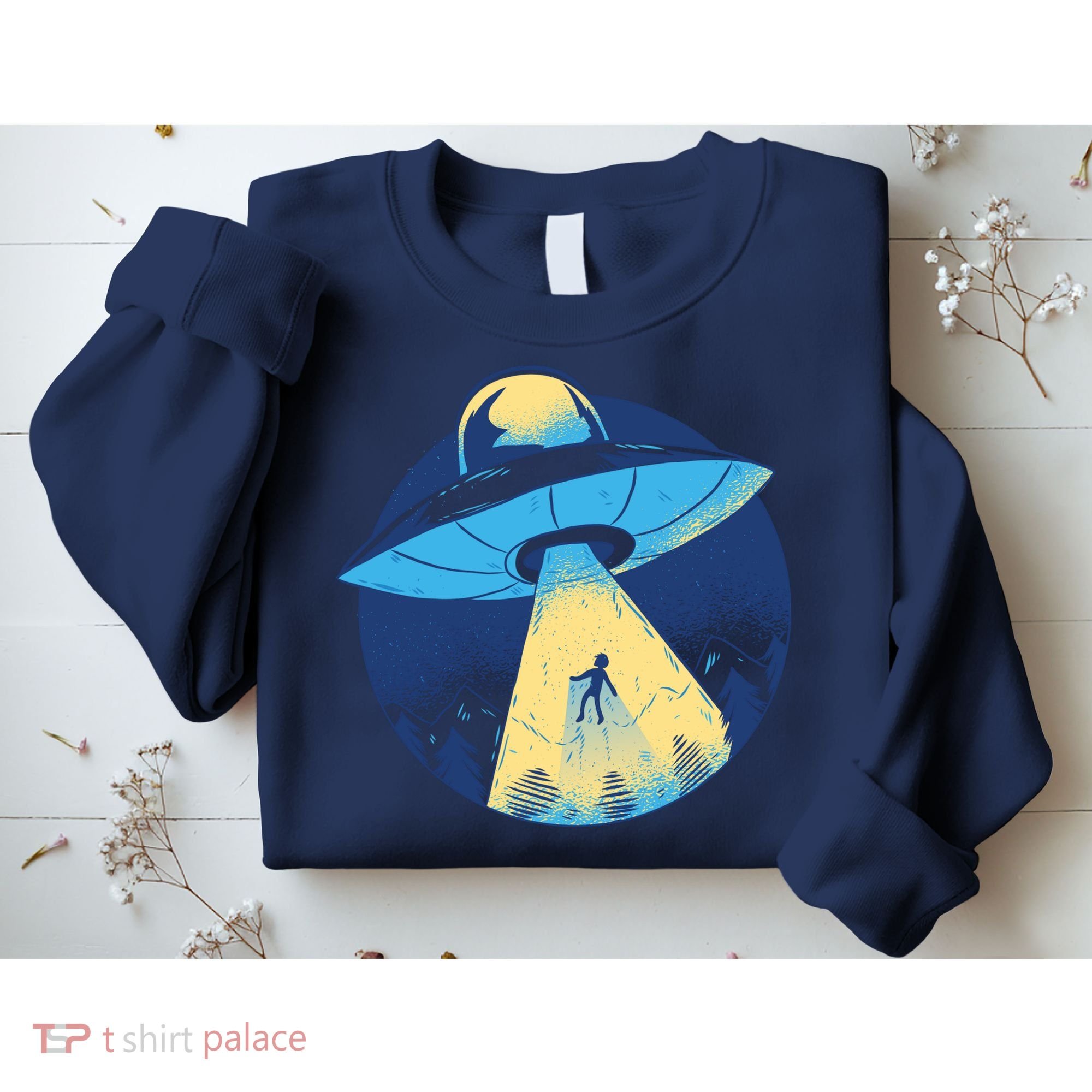 Ufo Alien Abduction Flying Saucer Area 51 Conspiracy Sweatshirt