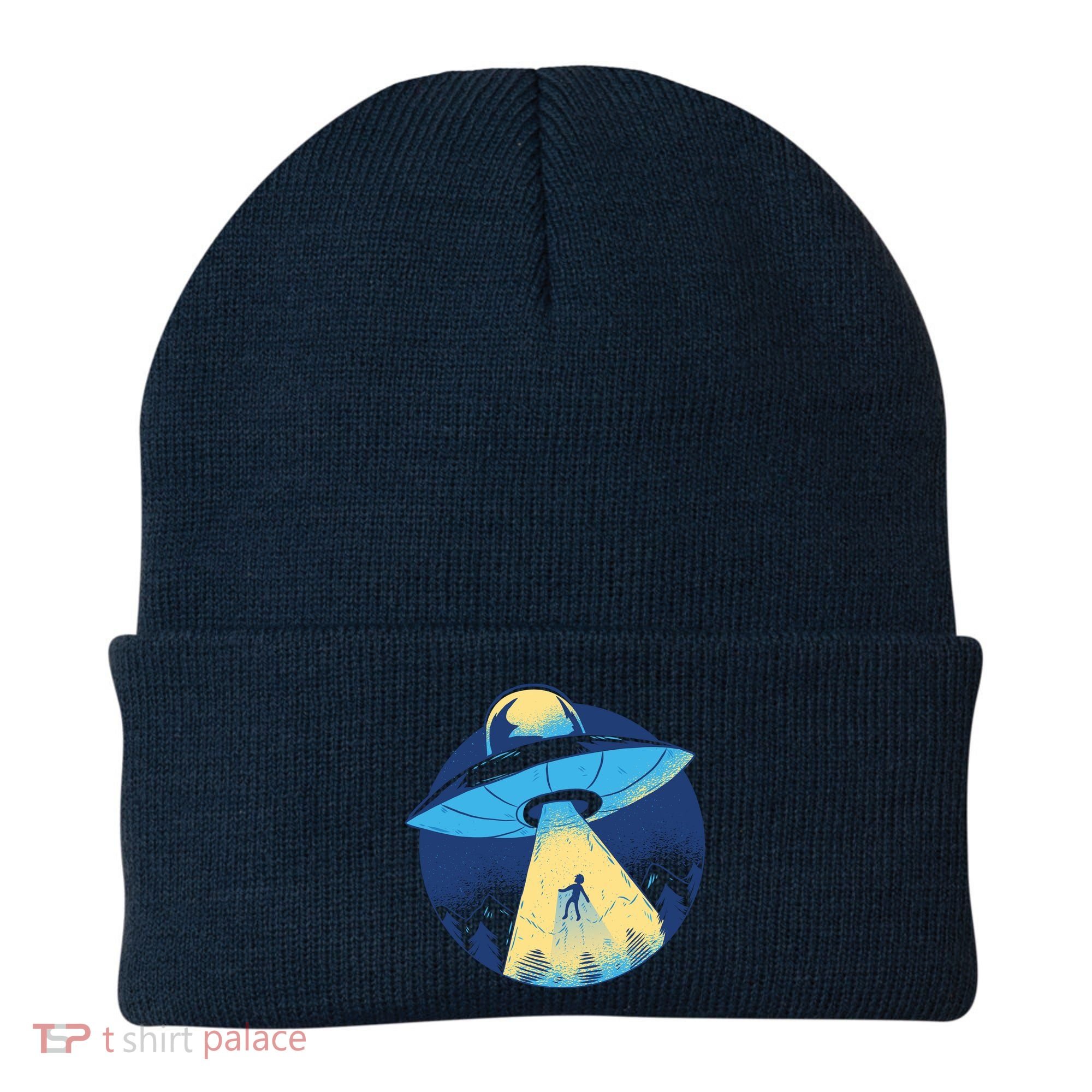 Ufo Alien Abduction Flying Saucer Area 51 Conspiracy Beanie
