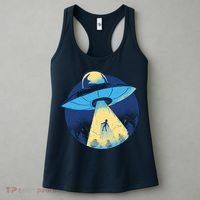 Ufo Alien Abduction Flying Saucer Area 51 Conspiracy Women's Tank Top thumb 3