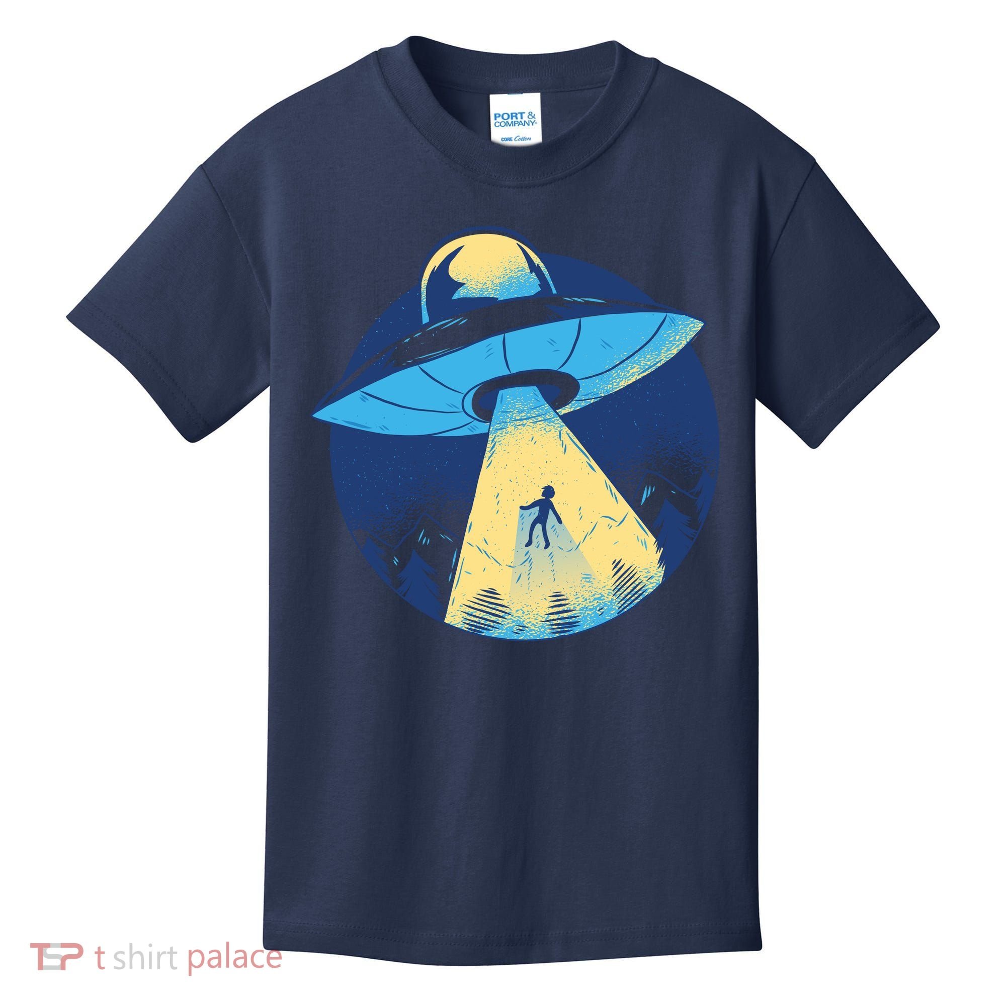 Ufo Alien Abduction Flying Saucer Area 51 Conspiracy Kids T-Shirt