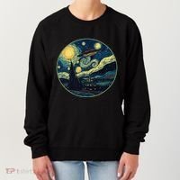 Ufo Aliens And Bigfoot Impressionist Style Novelty Uap Women's Sweatshirt thumb 0