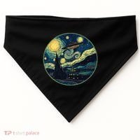 Ufo Aliens And Bigfoot Impressionist Style Novelty Uap USA-Made Doggie Bandana thumb 0