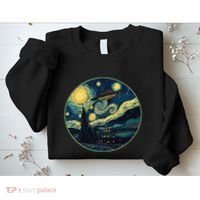 Ufo Aliens And Bigfoot Impressionist Style Novelty Uap Sweatshirt thumb 2