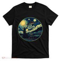 Ufo Aliens And Bigfoot Impressionist Style Novelty Uap T-Shirt thumb 0