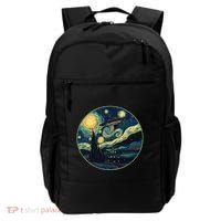 Ufo Aliens And Bigfoot Impressionist Style Novelty Uap Backpack thumb 0