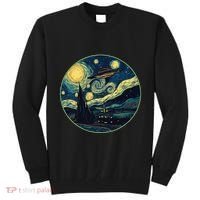 Ufo Aliens And Bigfoot Impressionist Style Novelty Uap Tall Sweatshirt thumb 0