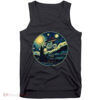 Ufo Aliens And Bigfoot Impressionist Style Novelty Uap Tank Top thumb 0
