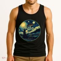 Ufo Aliens And Bigfoot Impressionist Style Novelty Uap Tank Top thumb 3