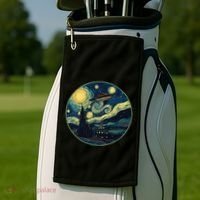 Ufo Aliens And Bigfoot Impressionist Style Novelty Uap Golf Towel thumb 2