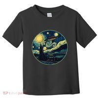 Ufo Aliens And Bigfoot Impressionist Style Novelty Uap Toddler T-Shirt thumb 0