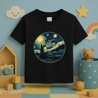 Ufo Aliens And Bigfoot Impressionist Style Novelty Uap Toddler T-Shirt thumb 3