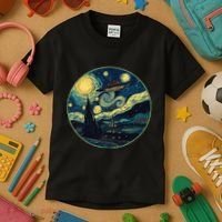 Ufo Aliens And Bigfoot Impressionist Style Novelty Uap Kids T-Shirt thumb 3