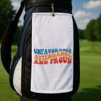 Unfavorable Attendance And Proud Golf Towel thumb 2