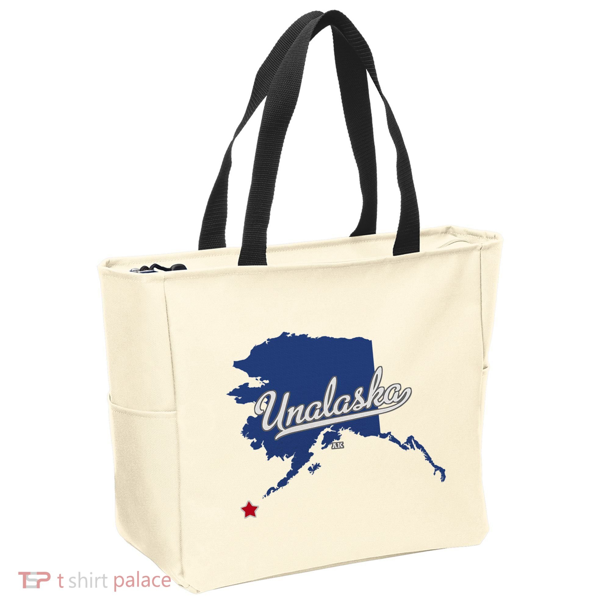 Unalaska Alaska Ak Map Tote Bag
