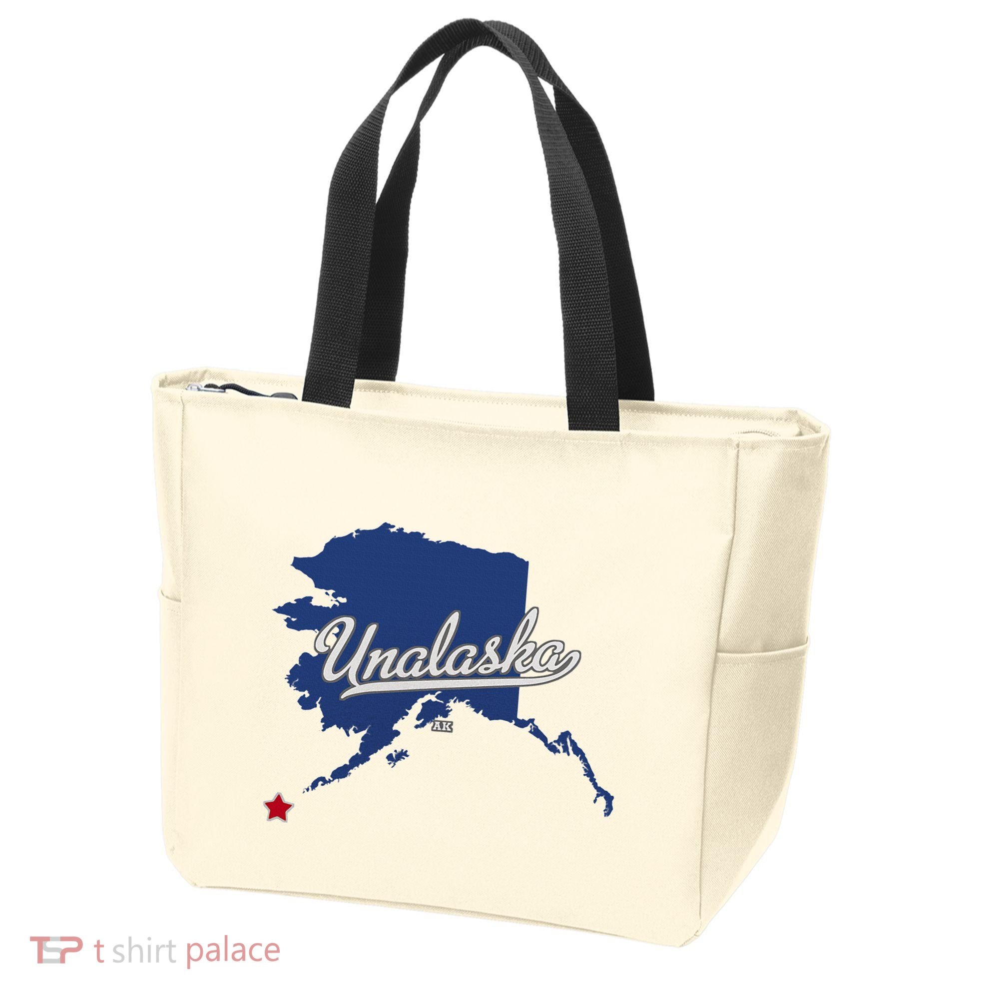 Unalaska Alaska Ak Map Tote Bag