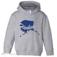 Unalaska Alaska Ak Map Toddler Hoodie thumb 0