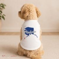 Unalaska Alaska Ak Map Doggie Tank thumb 2