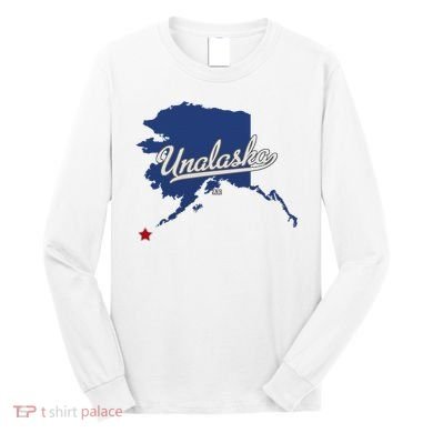 Unalaska Alaska Ak Map Long Sleeve Shirt
