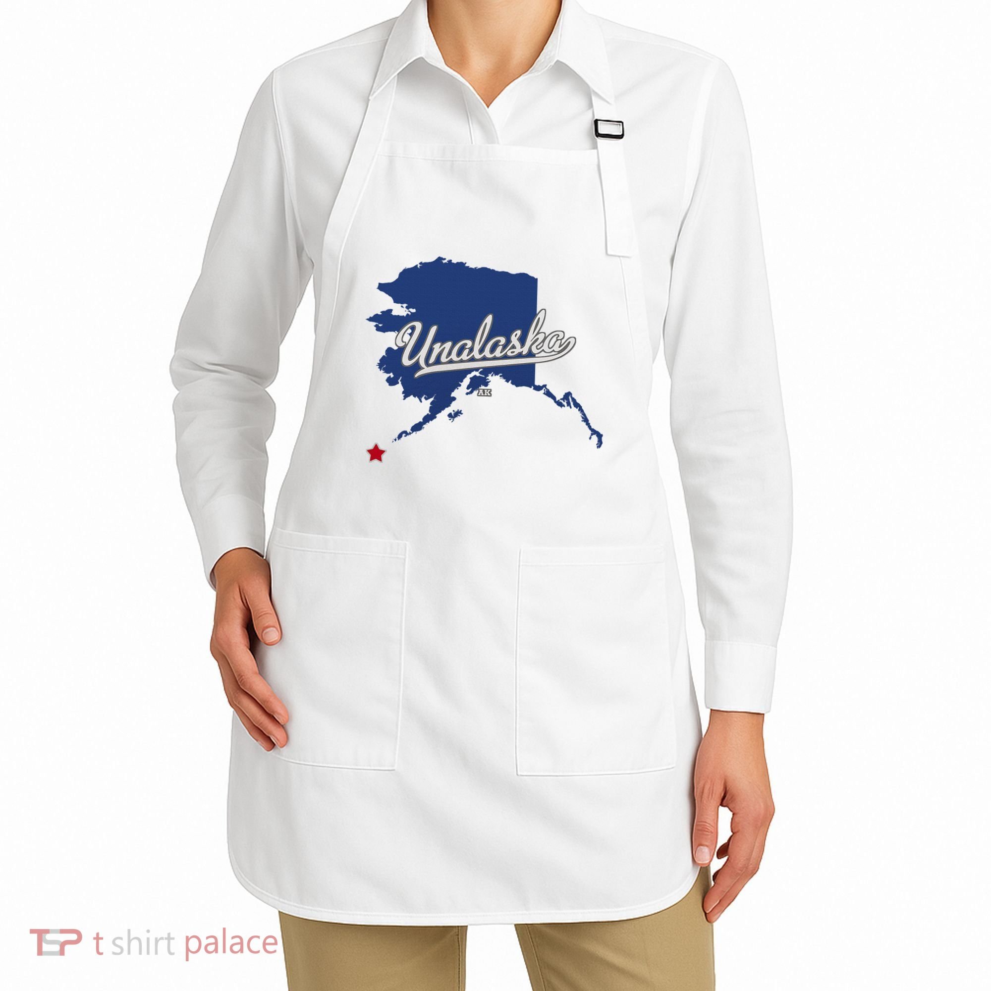 Unalaska Alaska Ak Map Apron