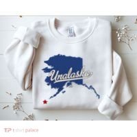Unalaska Alaska Ak Map Sweatshirt thumb 2