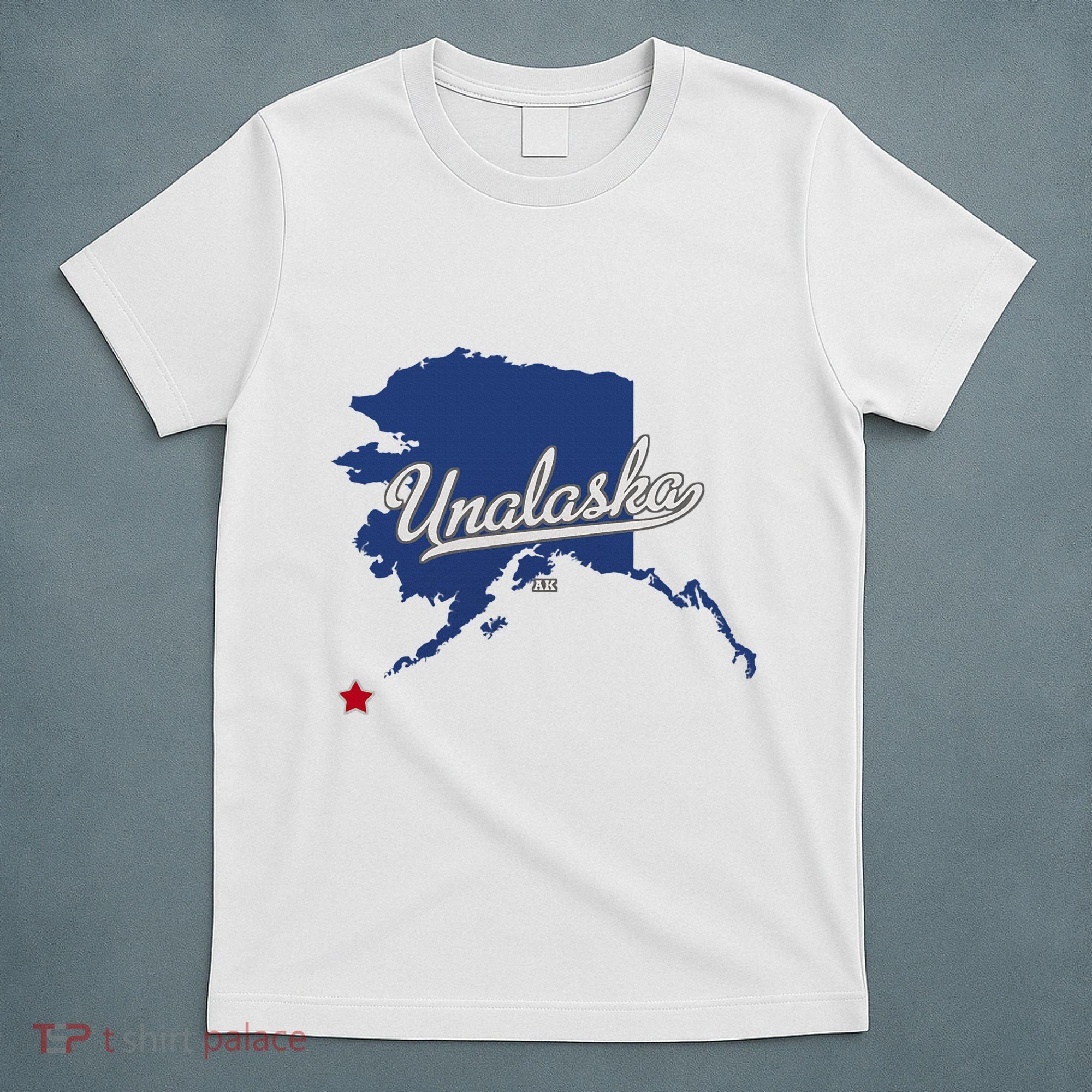 Unalaska Alaska Ak Map T-Shirt