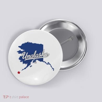 Unalaska Alaska Ak Map Button