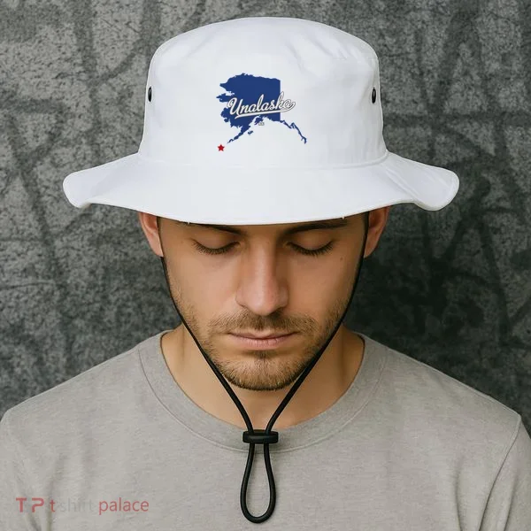 Unalaska Alaska Ak Map Bucket Hat