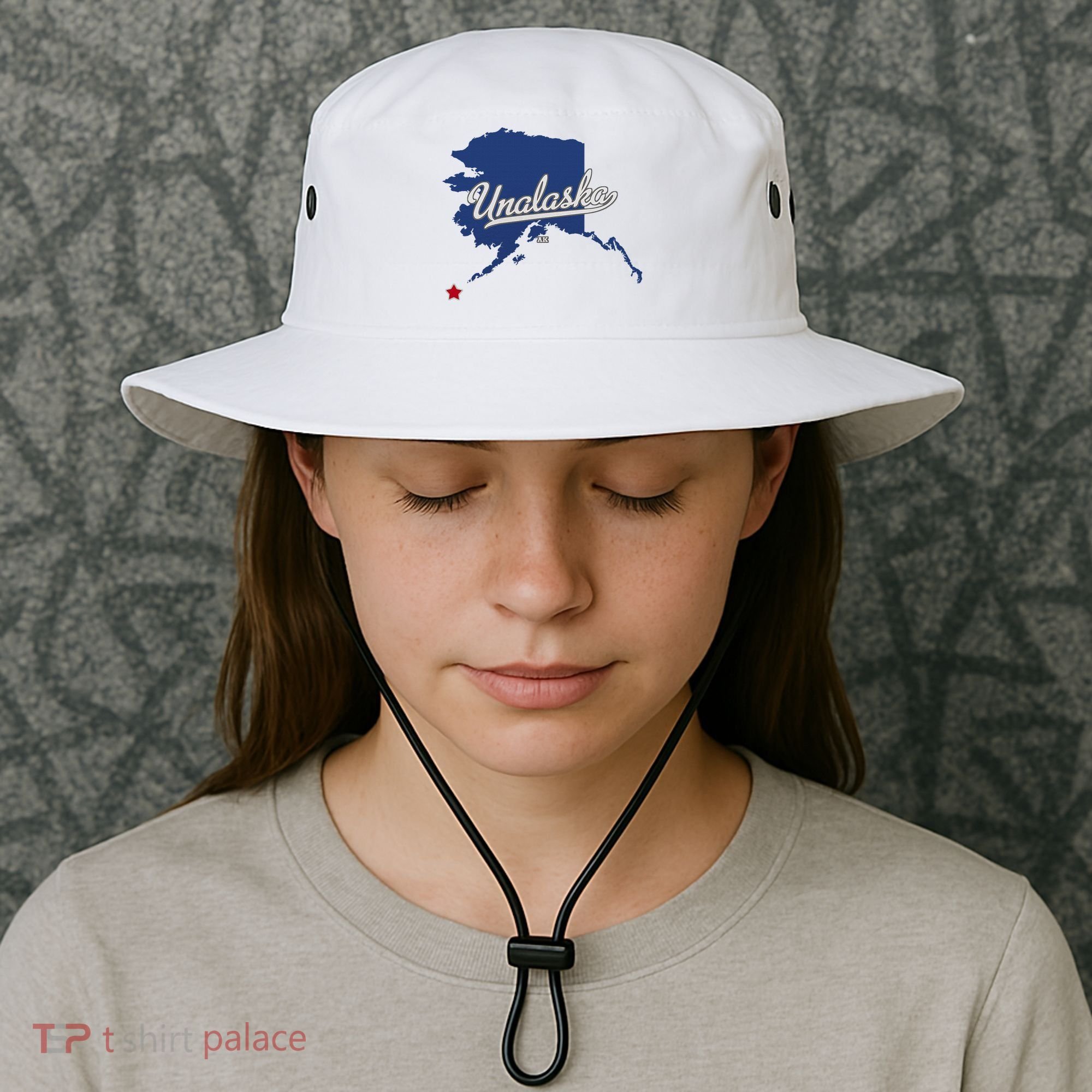 Unalaska Alaska Ak Map Bucket Hat