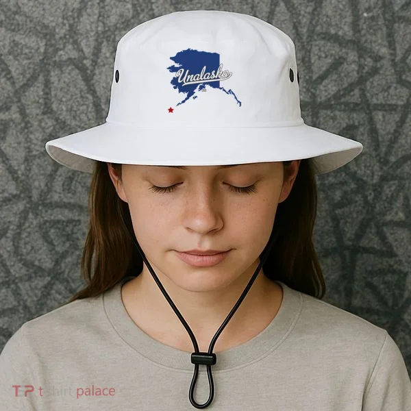 Unalaska Alaska Ak Map Bucket Hat