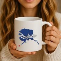 Unalaska Alaska Ak Map Coffee Mug thumb 3