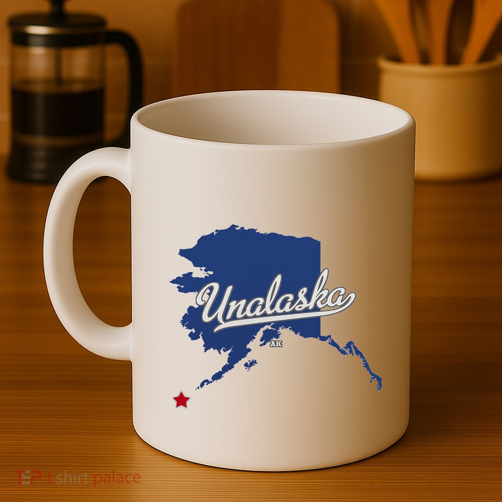 Unalaska Alaska Ak Map Coffee Mug