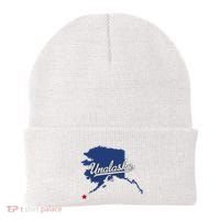 Unalaska Alaska Ak Map Beanie thumb 0
